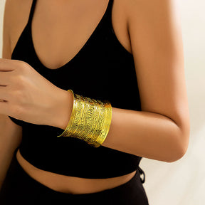 Floral Pattern Cuff Bracelet