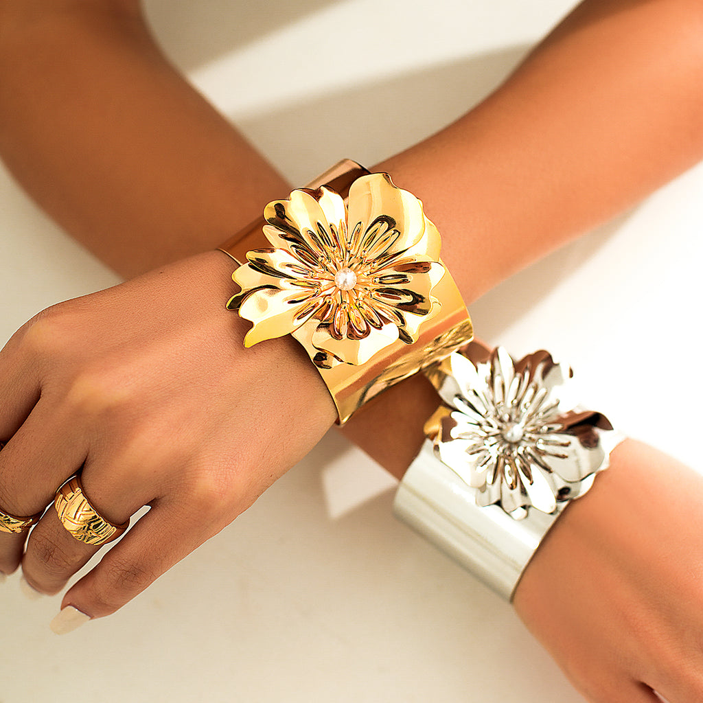 Flower Cuff Bangles